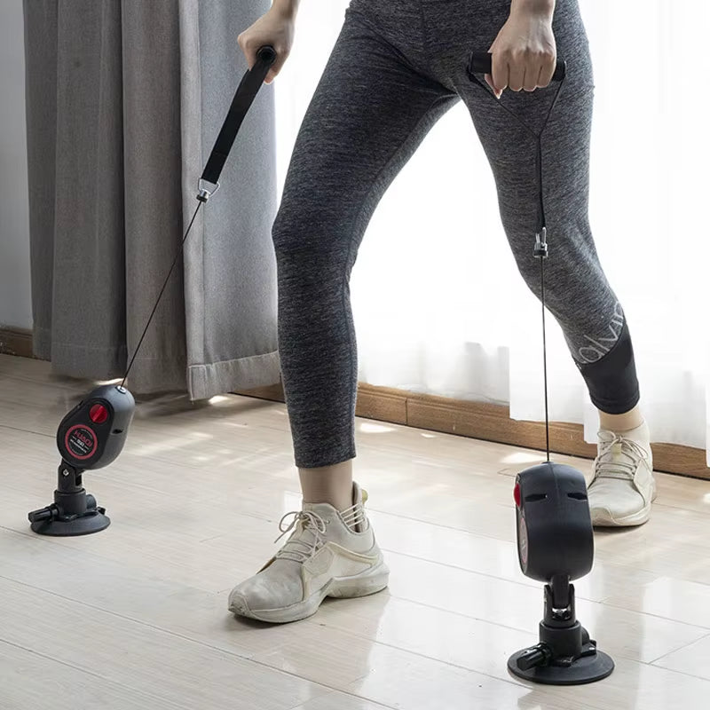Fitness Pull Rope Trainer with Suction Cups Portable Gym Resistance Bands Machine with Sucker Full Body Workout Equipment