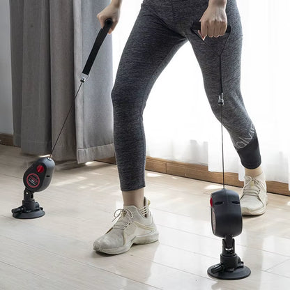 Fitness Pull Rope Trainer with Suction Cups Portable Gym Resistance Bands Machine with Sucker Full Body Workout Equipment