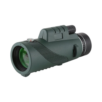 40X60 HD Professional Telescope Compass Monocular Powerful Waterproof Mini Pocket Zoom with Smartphone Hunting Camping