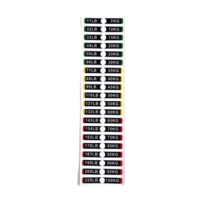 Weight Stickers Weight Number Stickers Strength Training Resistance Trainers Classification Gym Weight Stack Labels Decals