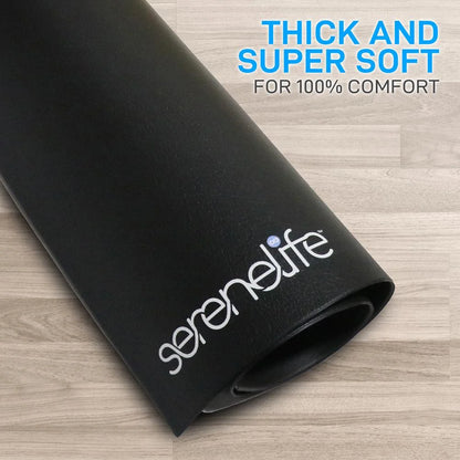 Premium Portable Fitness Exercise Mat - 36" X 72" Non-Slip Gym Training Equipment Floor Protection - Yoga, Workout, Jump Rope - for Bigger Treadmill, Elliptical, Bike, Bench, Power Rack