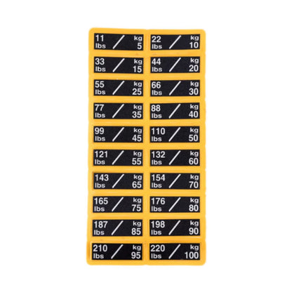 Weight Stickers Weight Number Stickers Strength Training Resistance Trainers Classification Gym Weight Stack Labels Decals